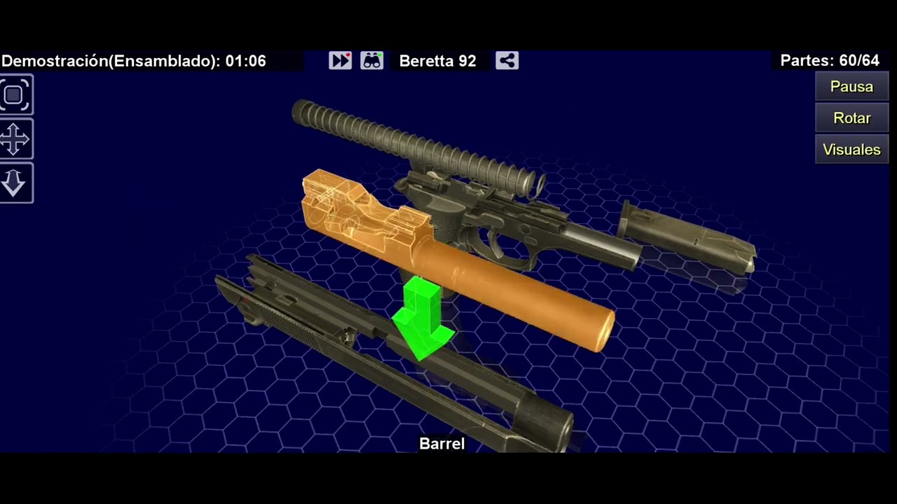 Cómo es una Beretta 92 por dentro 