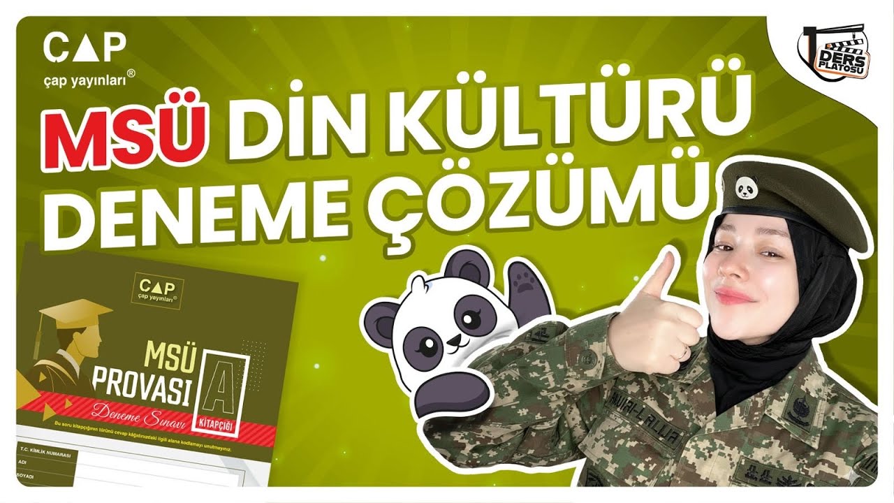 ÇAP YAYINLARI I MSÜ DENEMESİ I Din Kültürü ve Ahlak Bilgisi. #msü #denemeler 