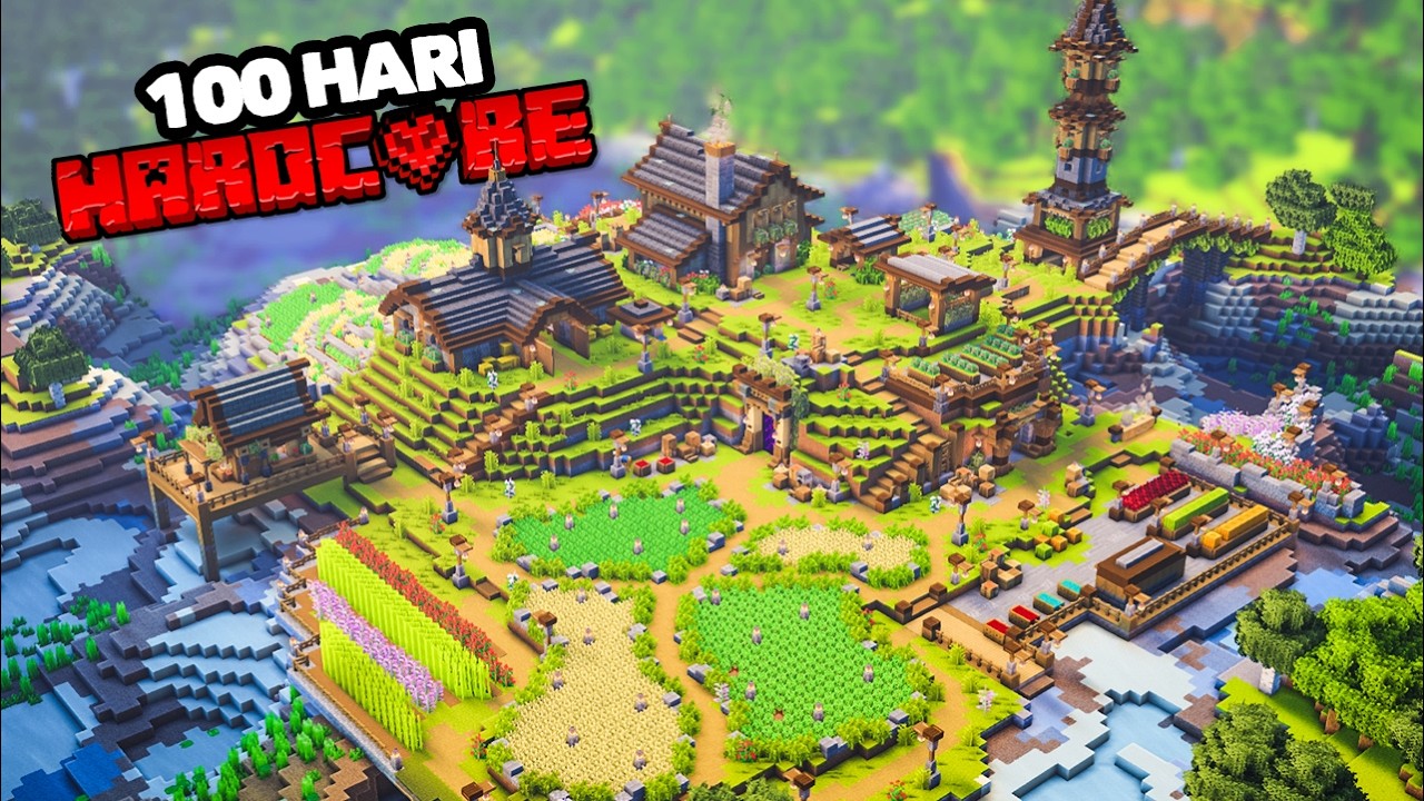 100 Hari Minecraft Hardcore Di Sungai #100hariminecraft #minecraft