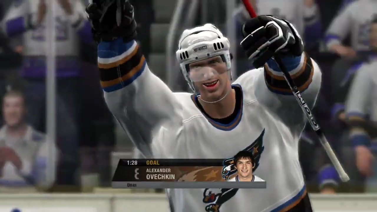 NHL 07 Xbox 360 Геймплей | Лос-Анджелес Кингз против Вашингтон Кэпиталз | Без комментариев