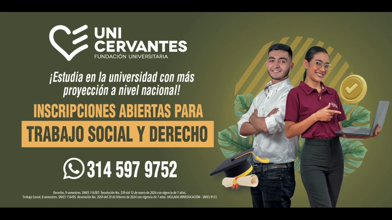 Nueva carrera en Unicervantes: fechas y horarios de matrícula 2026