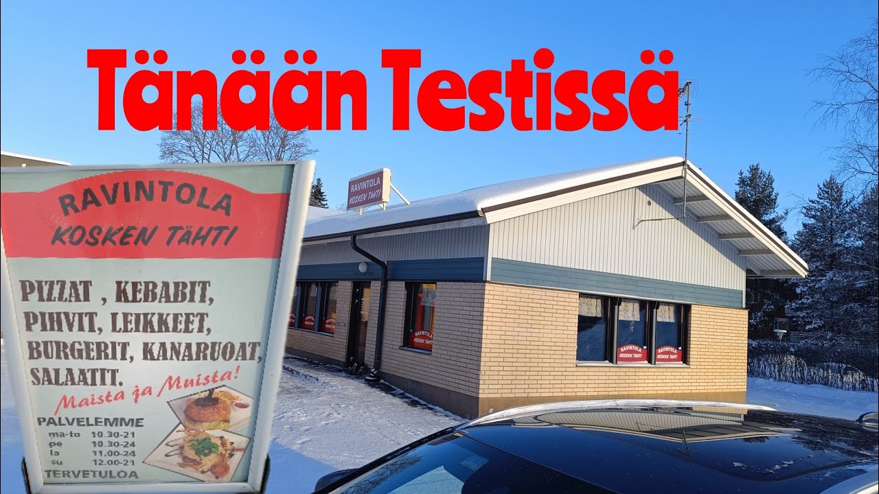 Testissä Kosken Tähti Ravintola. Koski TL