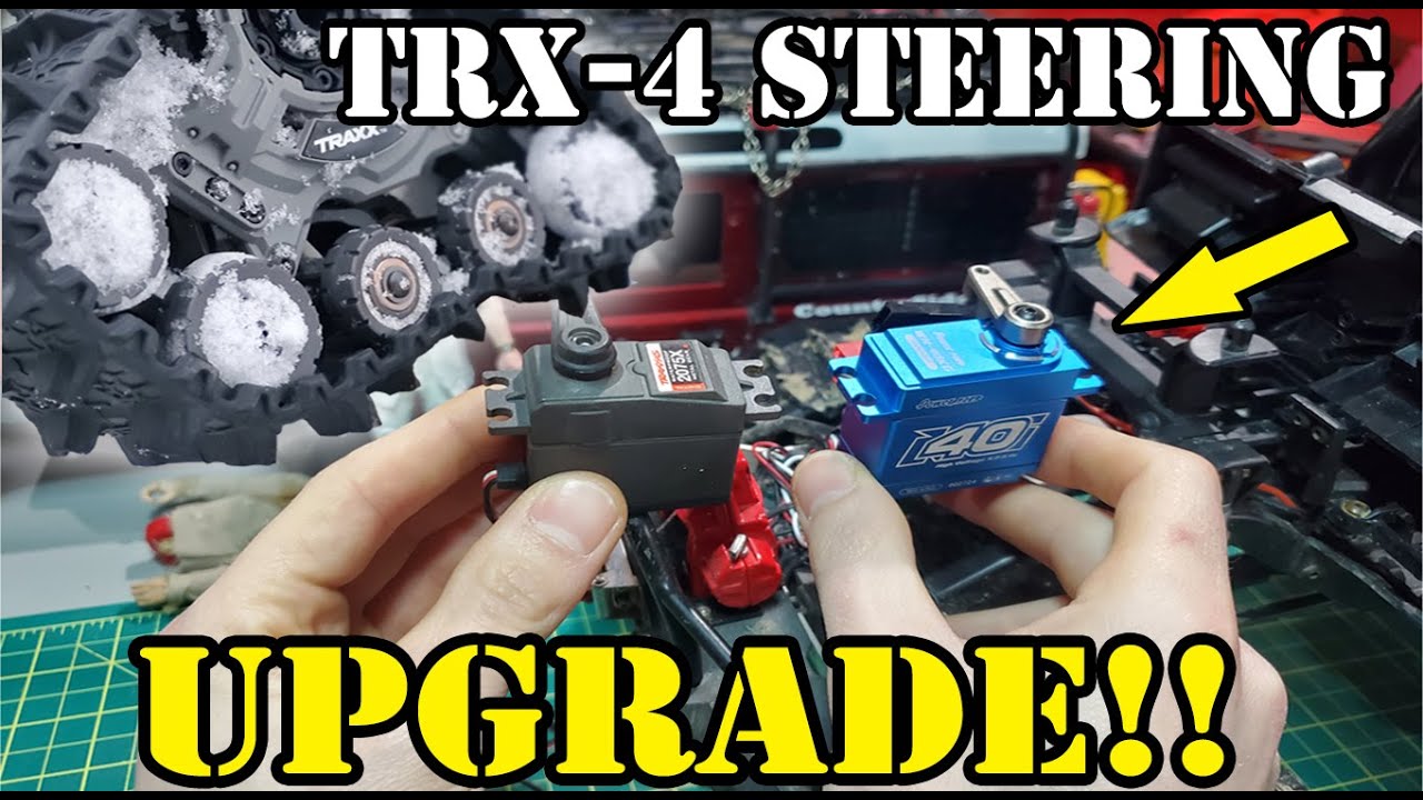 TRX-4 Steering Servo UPGRADE for TRAXX - Comparison - Stock VS New - Power HD 40KG - TRAXXAS- HOW TO