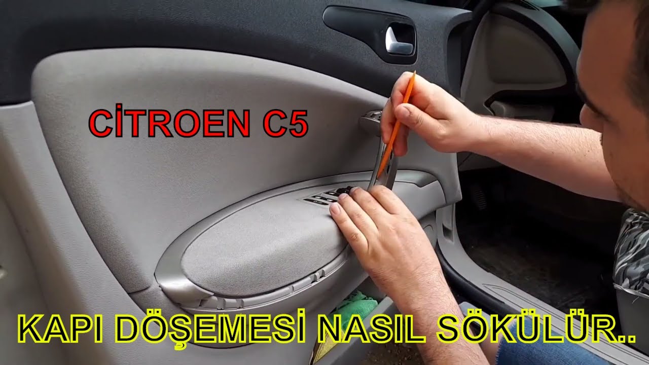 Citroen c5 cam açıp kapama halatlarının tamir ve bakımı aynı zamanda kapı döşemesi sökme..