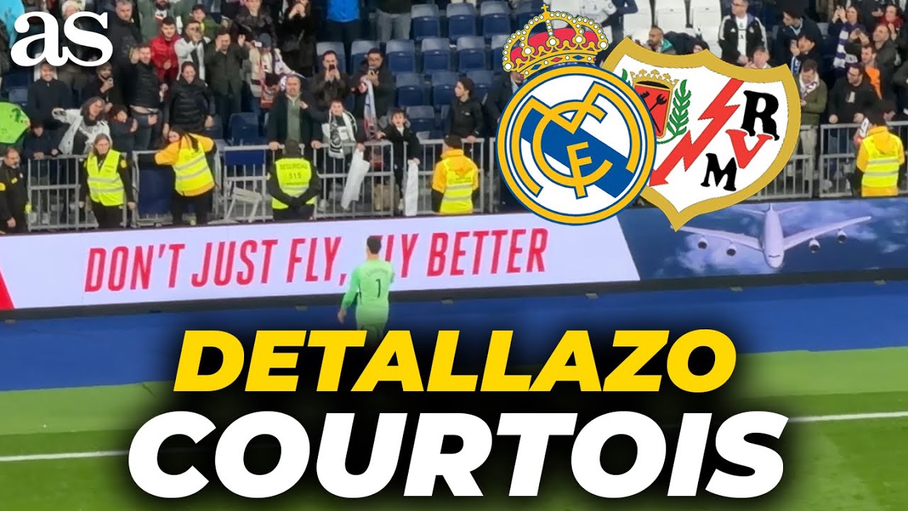 DETALLAZO de COURTOIS tras la AGÓNICA victoria del REAL MADRID ante el RAYO VALLECANO