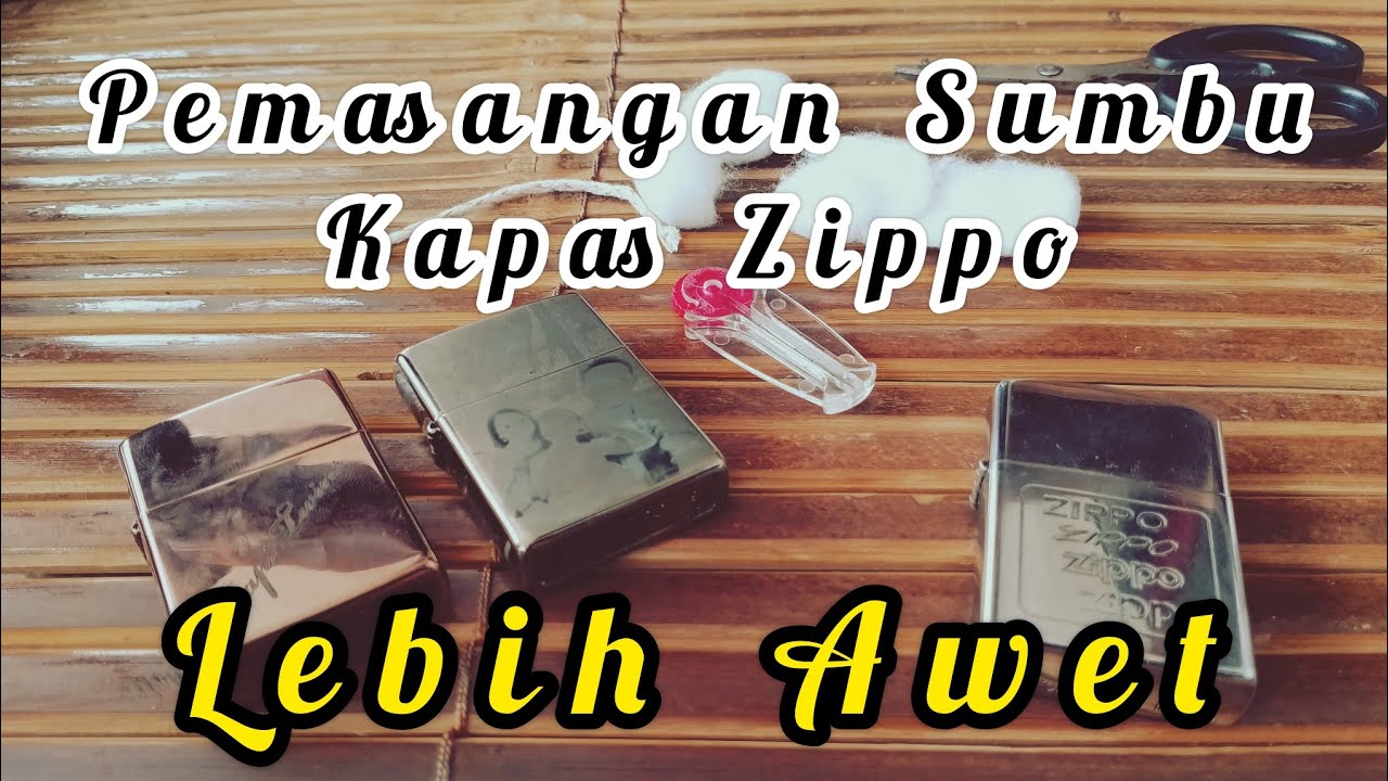 Tutorial pasang sumbu & kapas Zippo, Minyak jadi lebih awet #zippo
