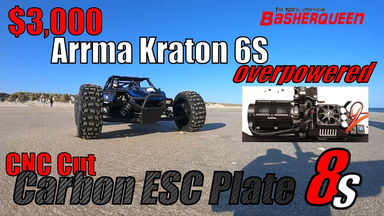 Basherqueen's Strato 8S - Build EP 1 - CNC Machining Carbon ESC Adapter Plate for $3,000 RC Car 🚀