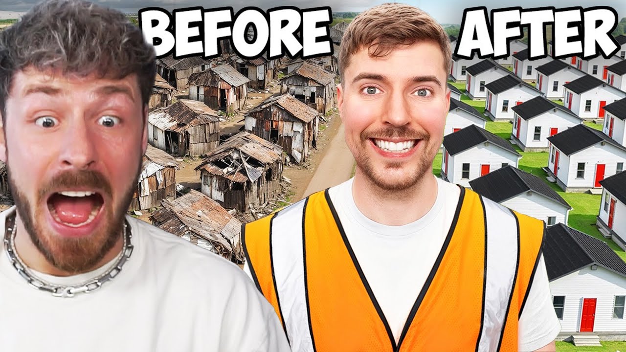 MrBeast BAUT und VERSCHENKT 100 HÄUSER 😮