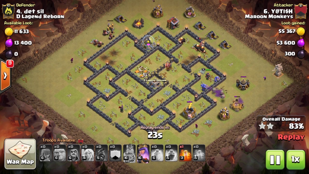 Clash of Clans TH9 HGHB 3 STAR ATTACK