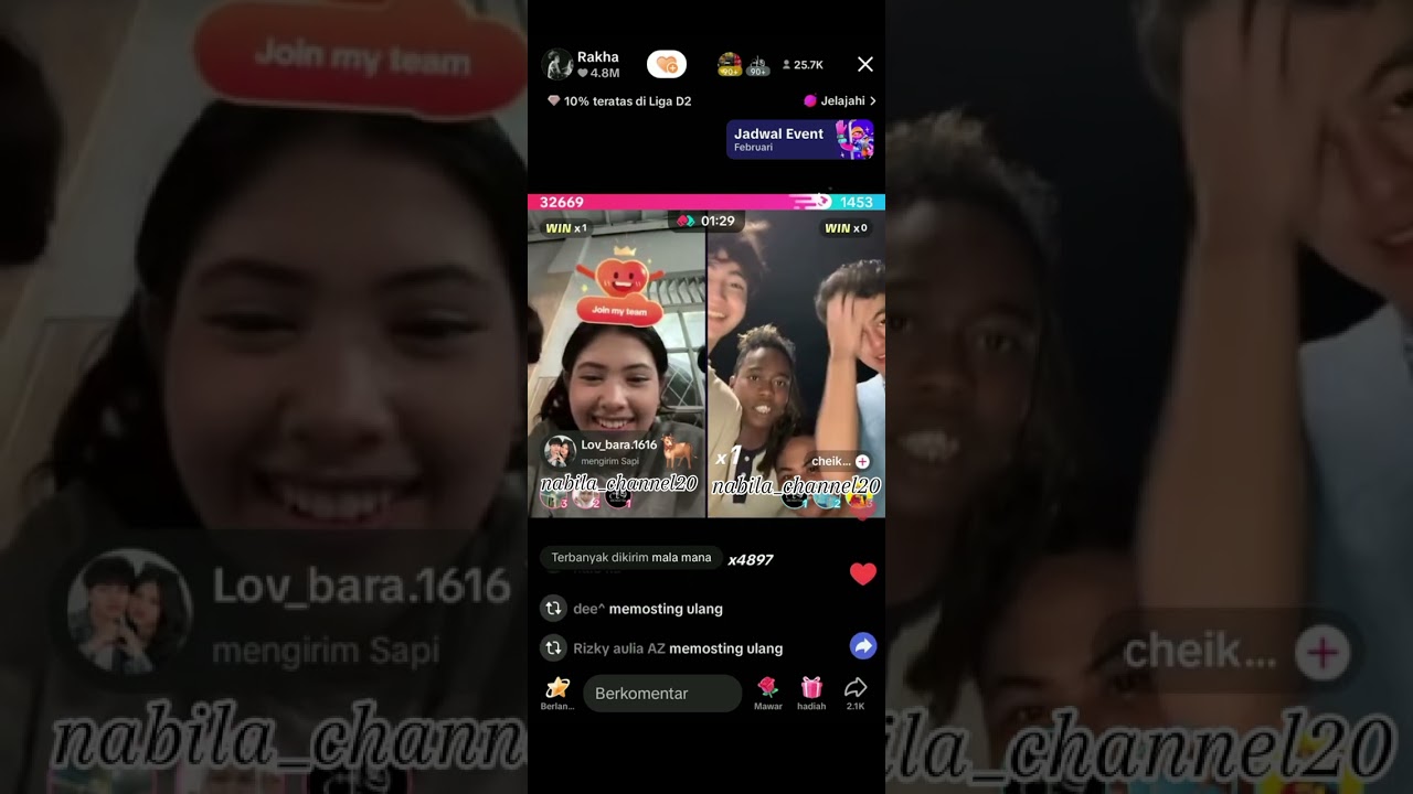 live mas Rakha dan cheikna.malah rebutan nyuruh Mala live✨bantu like dan subscribe channel aku#live