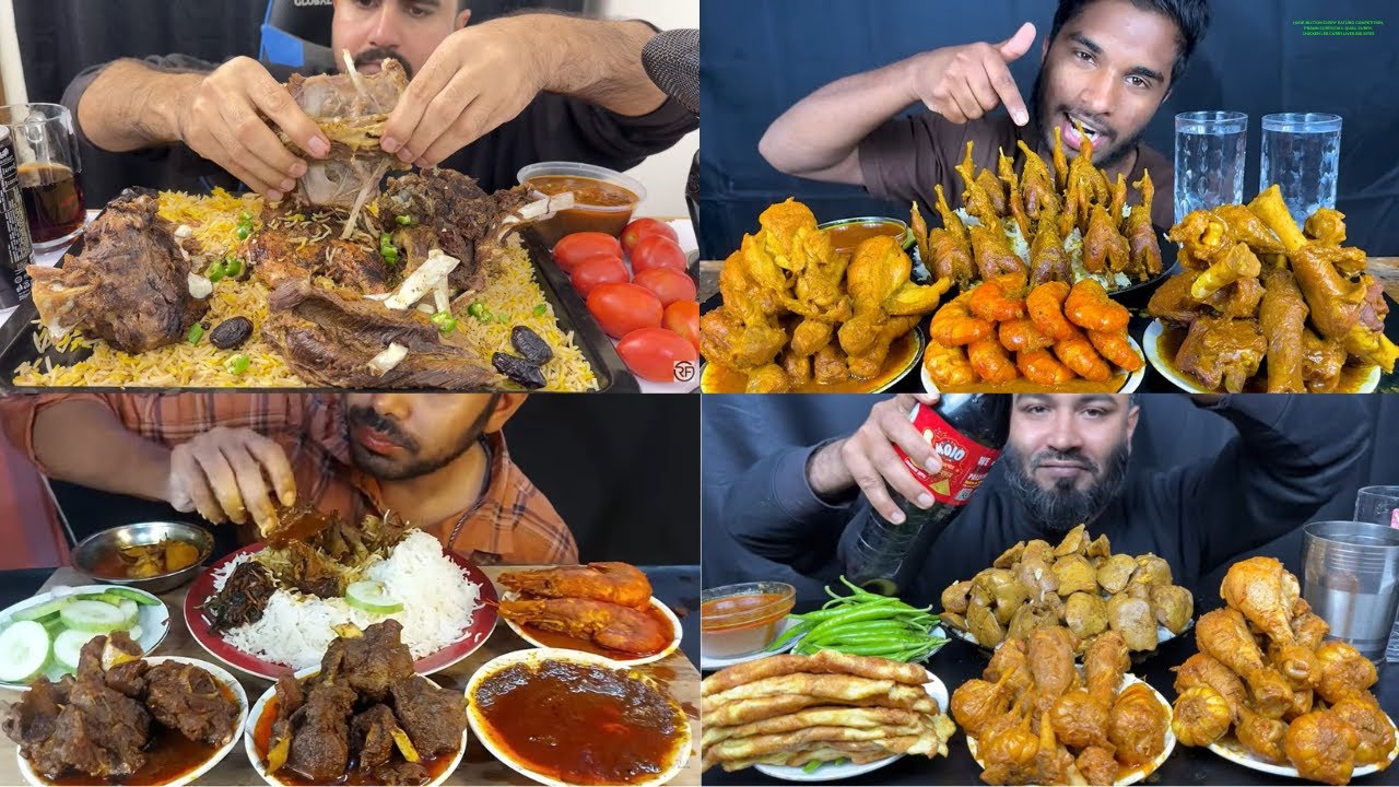 HUGE MUTTON CURRY EATLING COMPETITION,PRAWN CURRY,FULL QUAIL CURRY,CHICKEN LEG CURRY,LIVER,BIG BITES
