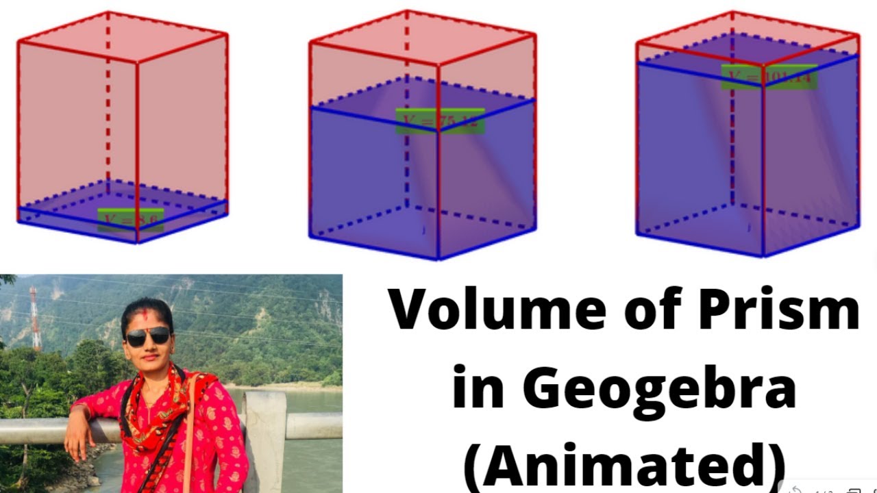 Volume of prism in Geogebra Animated