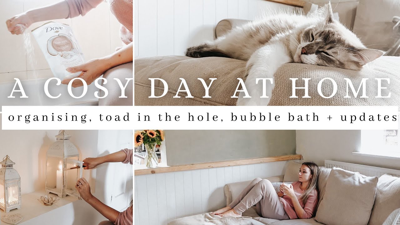 A COSY DAY AT HOME | organising + tidying, toad in the hole, home/wedding updates, wedding DIY