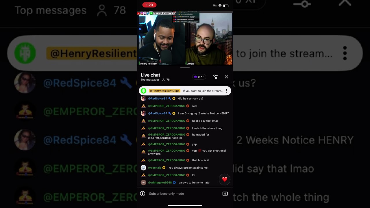 Henry resilient cult member doesnt think it’s Fair Ien Conner and ItzFrancisBaby are friends 