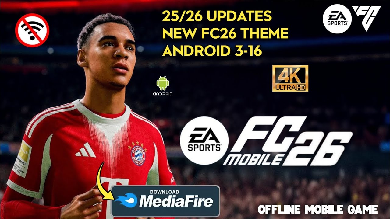 FIFA 16 MOBILE MOD FC26 ANDROID APK OBB DATA OFFLINE MEDIAFIRE