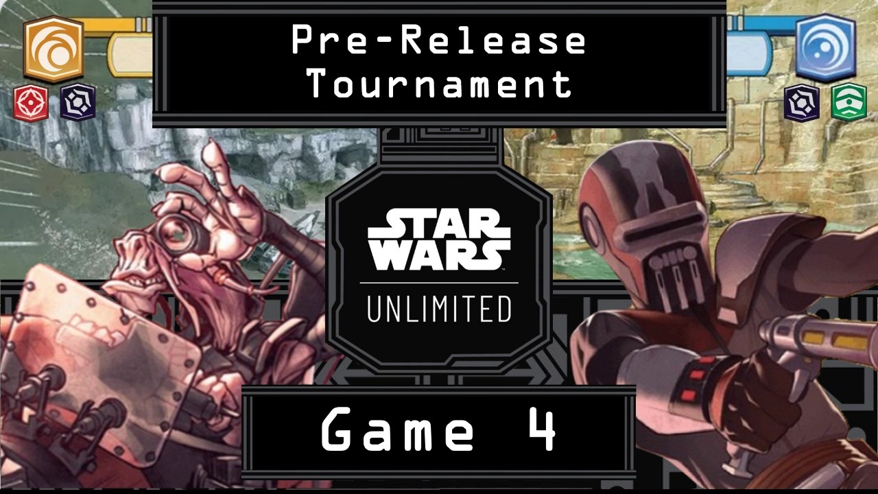 Star Wars Unlimited Pre-Release SEC: Sebulba (LAW) SplashYellow vs. Boba Fett (LAW) SplashBlue