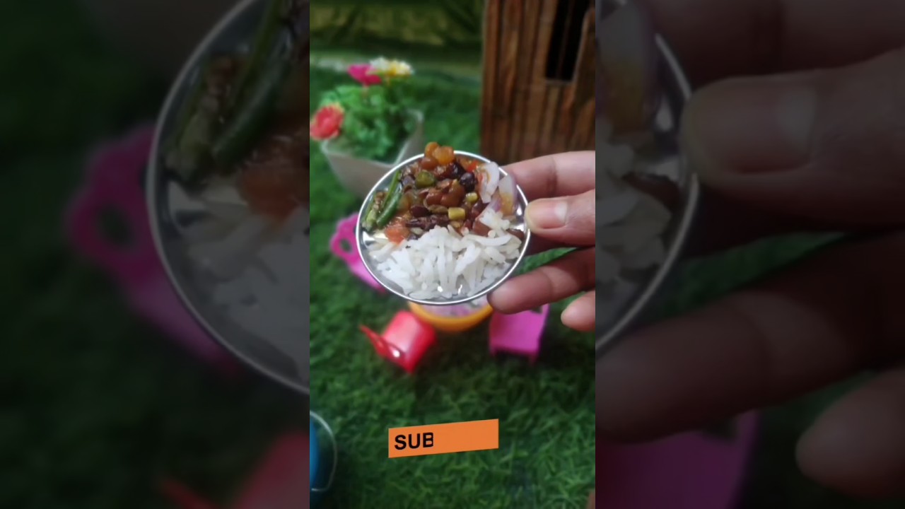 😋 dal Chawal 🤤 #minifood #minikitchen9 #shorts #shortfeed #cooking #mini