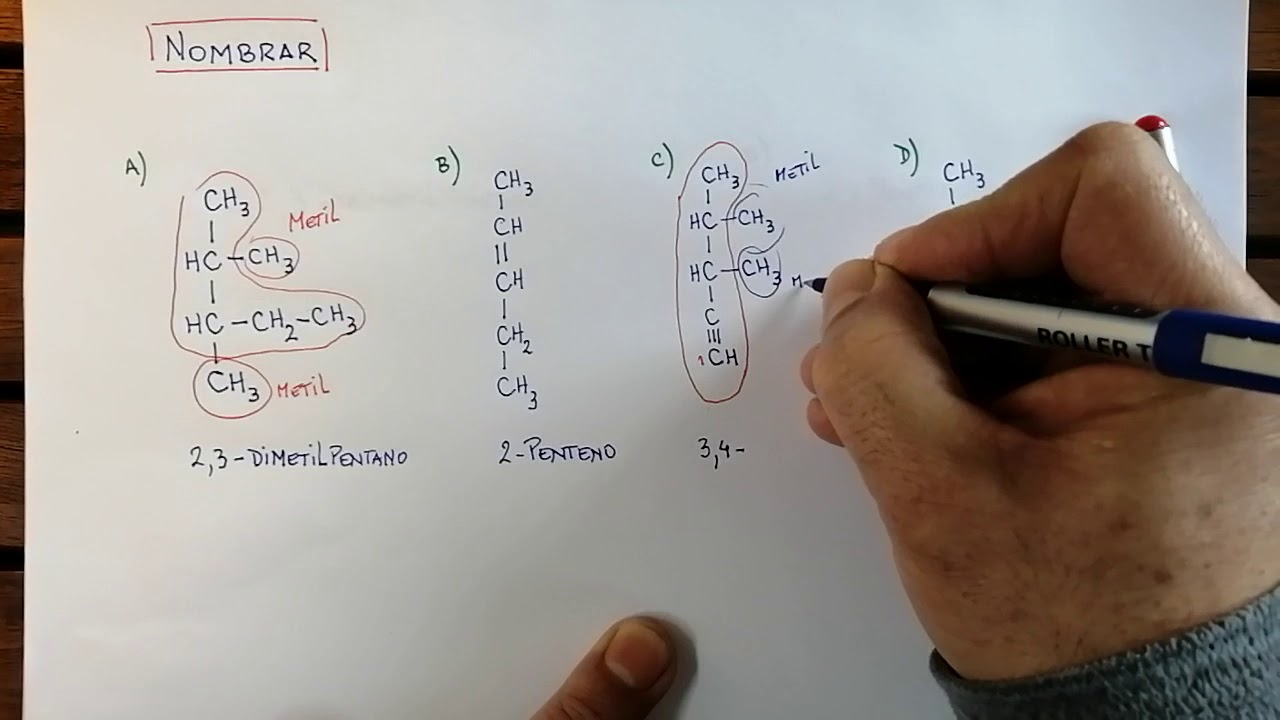 Ejercicios de NOMENCLATURA de hidrocarburos