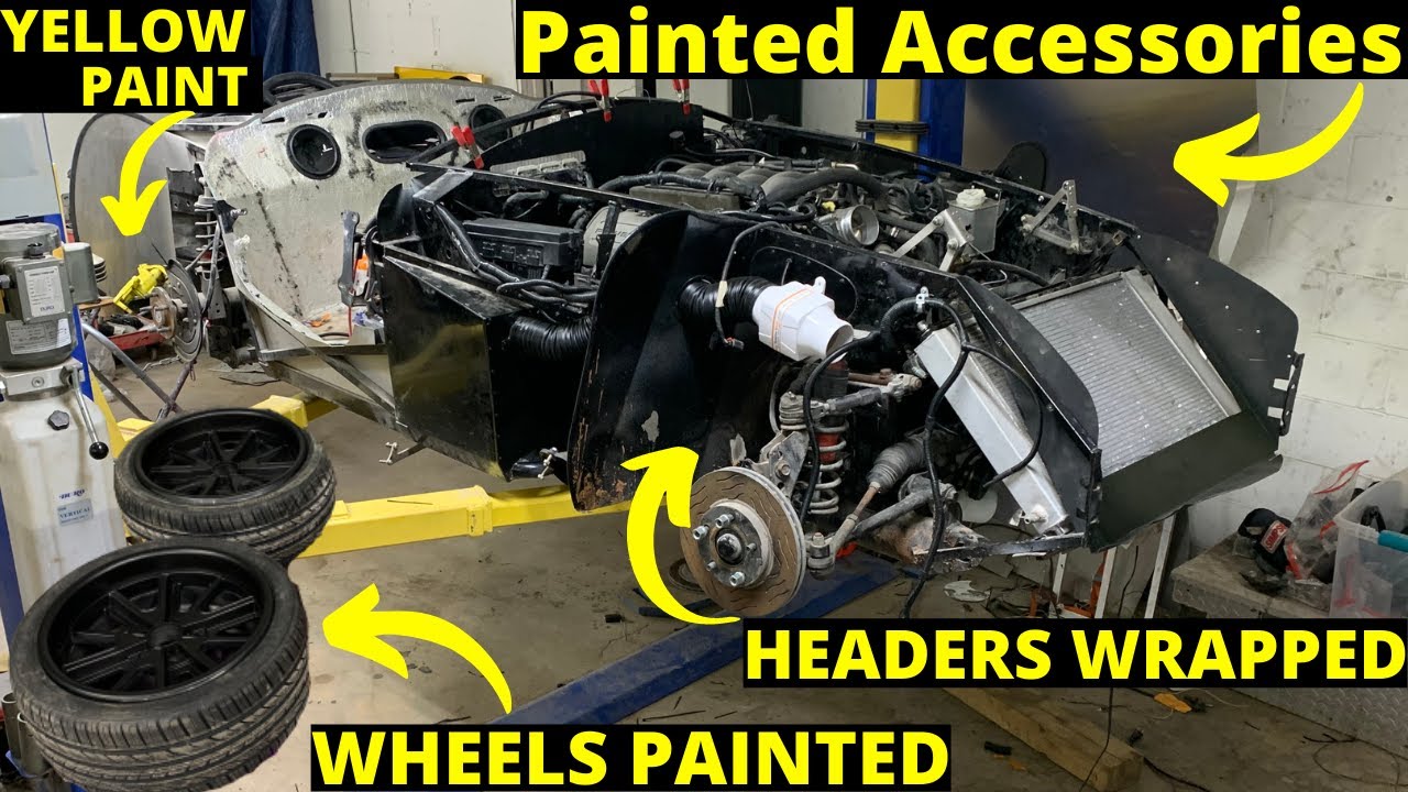 1965 COBRA REBUILD ACCESSORIES AND WHEELS PAINTED