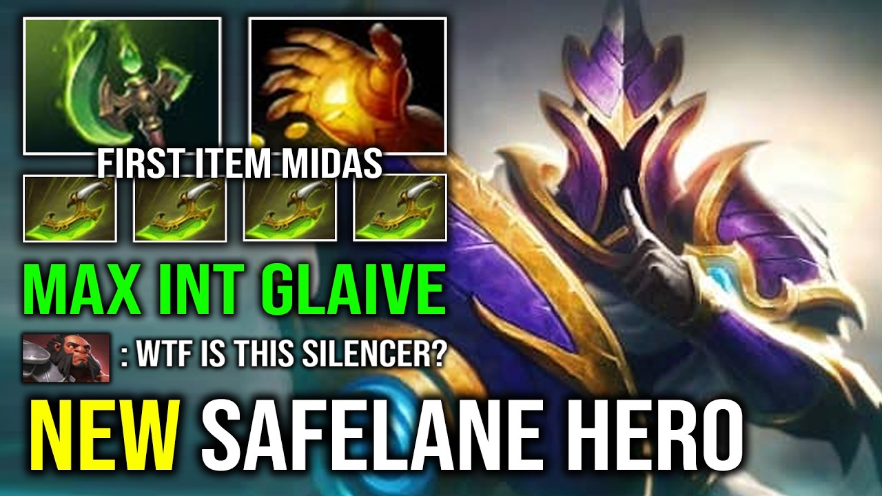 How to Safelane Hard Carry Silencer with First Item Midas Max INT Glaive Longest Range Attack Dota 2