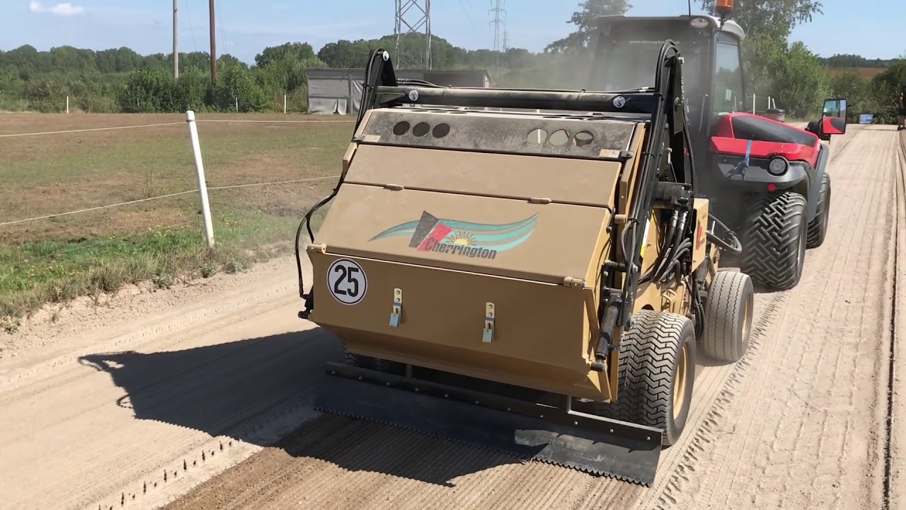 Riding arena maintenance | Cherrington 440 XL | BeachTech beach cleaner
