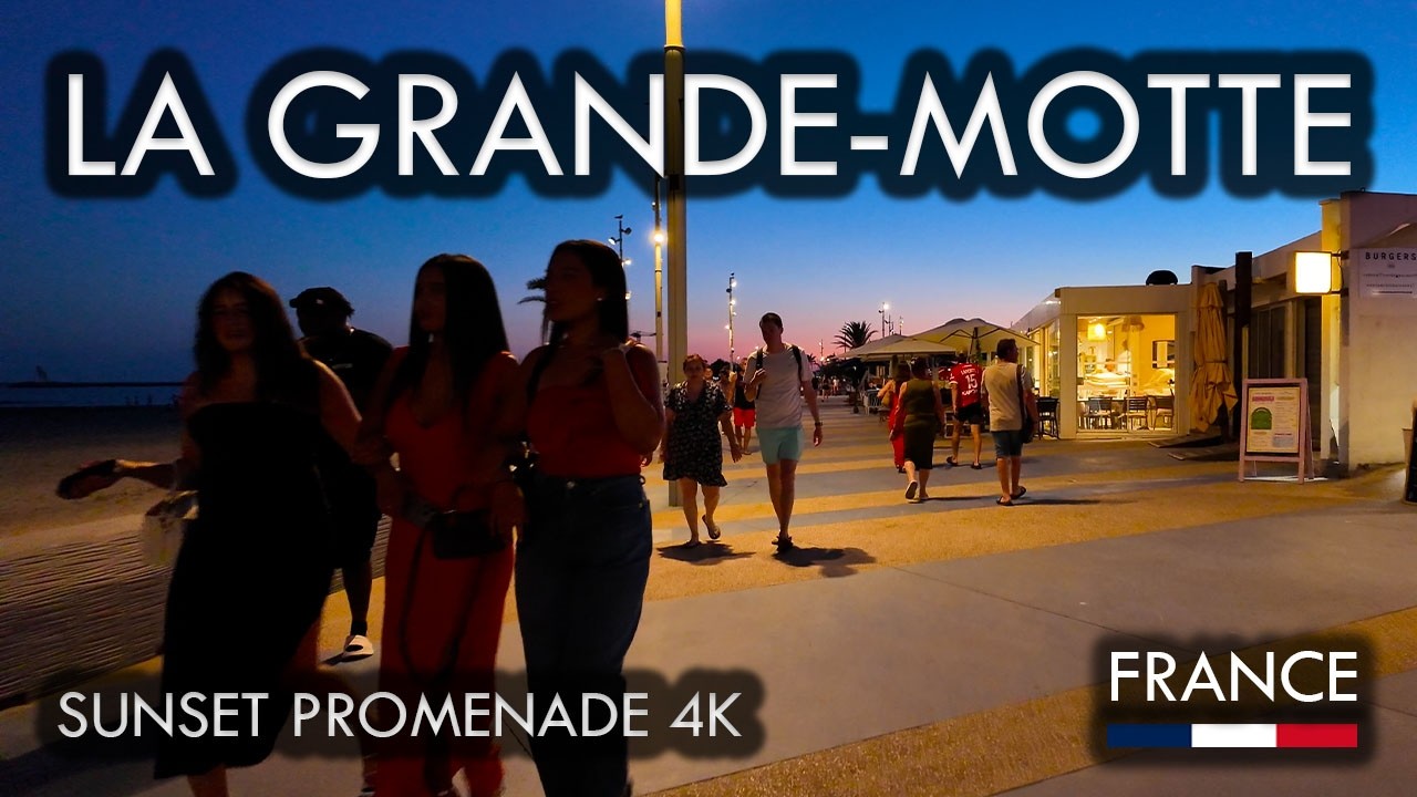 LA GRANDE-MOTTE by NIGHT 🌴 | Beach Promenade, Sunset Vibes & Casino Walk