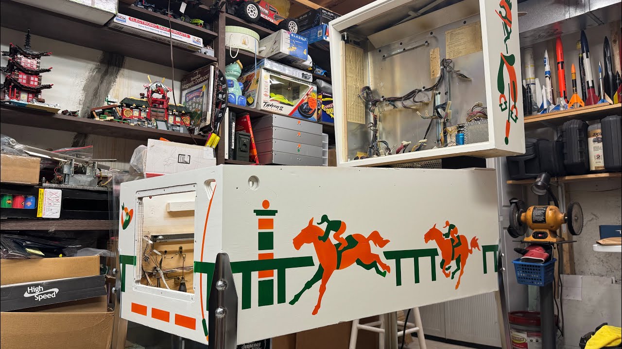 Hot Tip Pinball Restoration part 14: cabinet paint with Pinball Pimp stencils