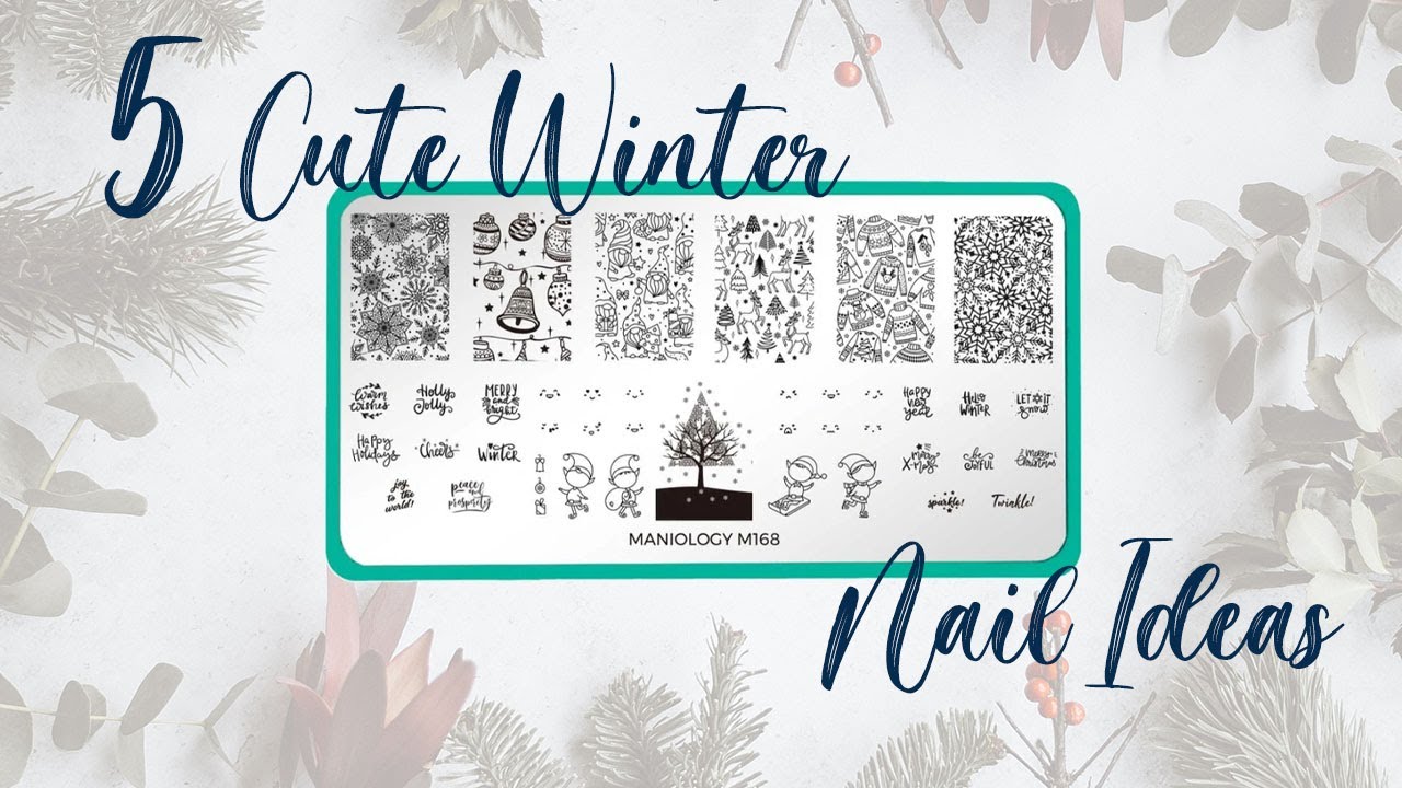 5 милых идей зимнего рождественского нейл-арта с использованием ногтевой пластины M168 — Maniolog...