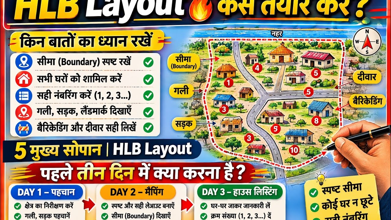What things to keep in mind while preparing HLB map layout #census #mapping #HLBLayout