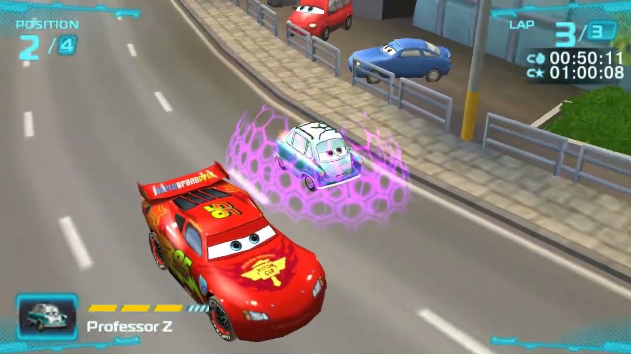 Cars 2 PSP - Professor Zündapp Gameplay.
