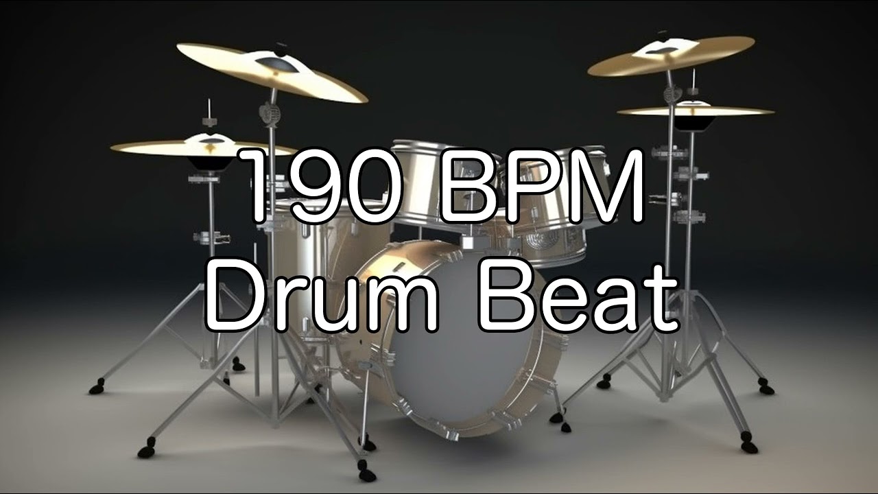 190 BPM Shuffle Drum Beat for Musical Practice