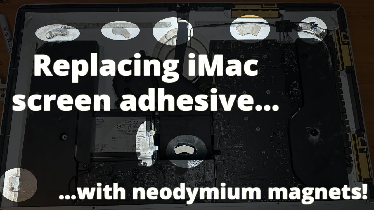 Replacing iMac screen adhesive with neodymium magnets