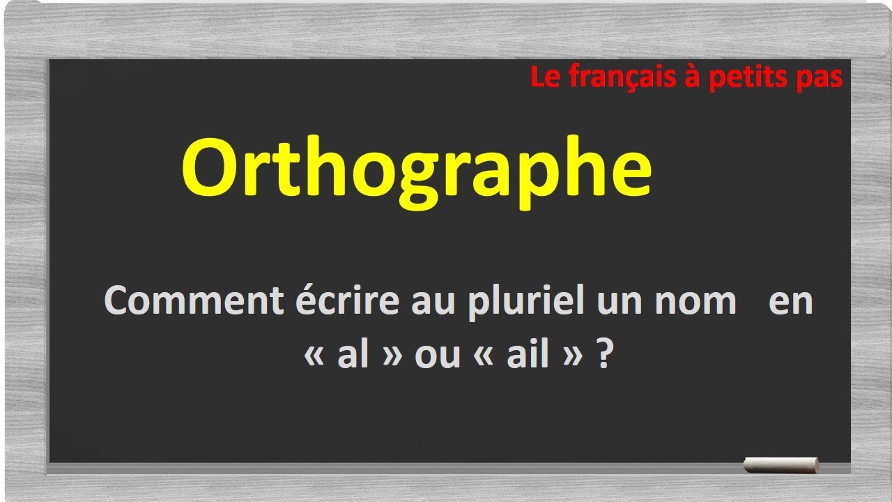 Le pluriel des noms  