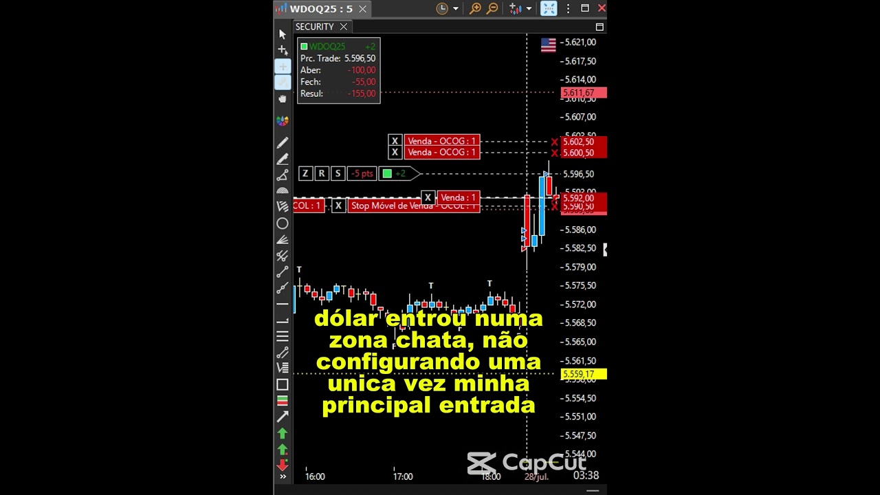 Daytrade em d&oacute;lar futuro 28 07 2025  #daytrading #tradeiniciante #trader #dolfut