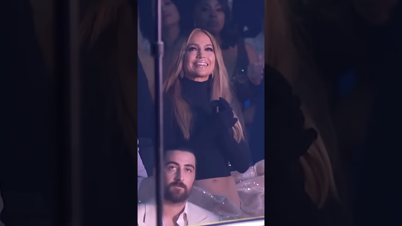 Jennifer Lopez Watches Shakira’s Performance 