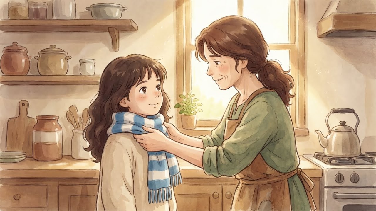 A Quiet Winter Morning Before School ❄️ | Scarf, Warm Steam & a Mother’s Gentle Goodbye | Cozy ASMR