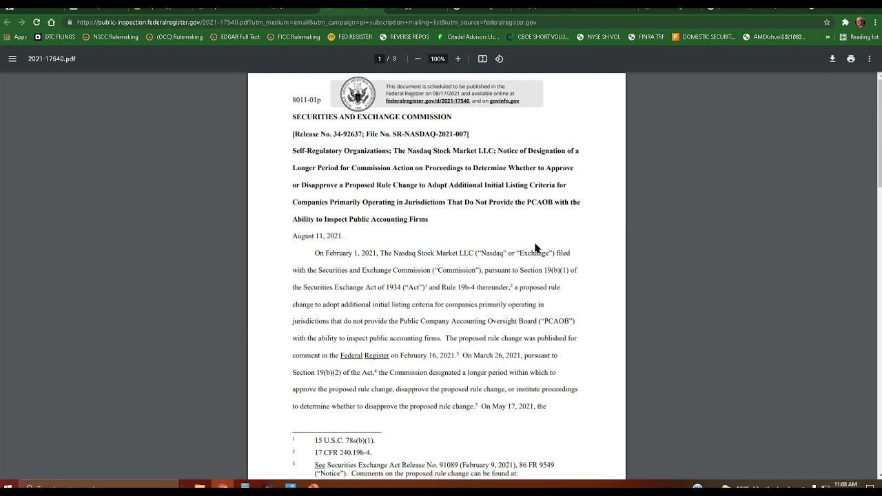 SEC delays Inspection proposal from NASDAQ