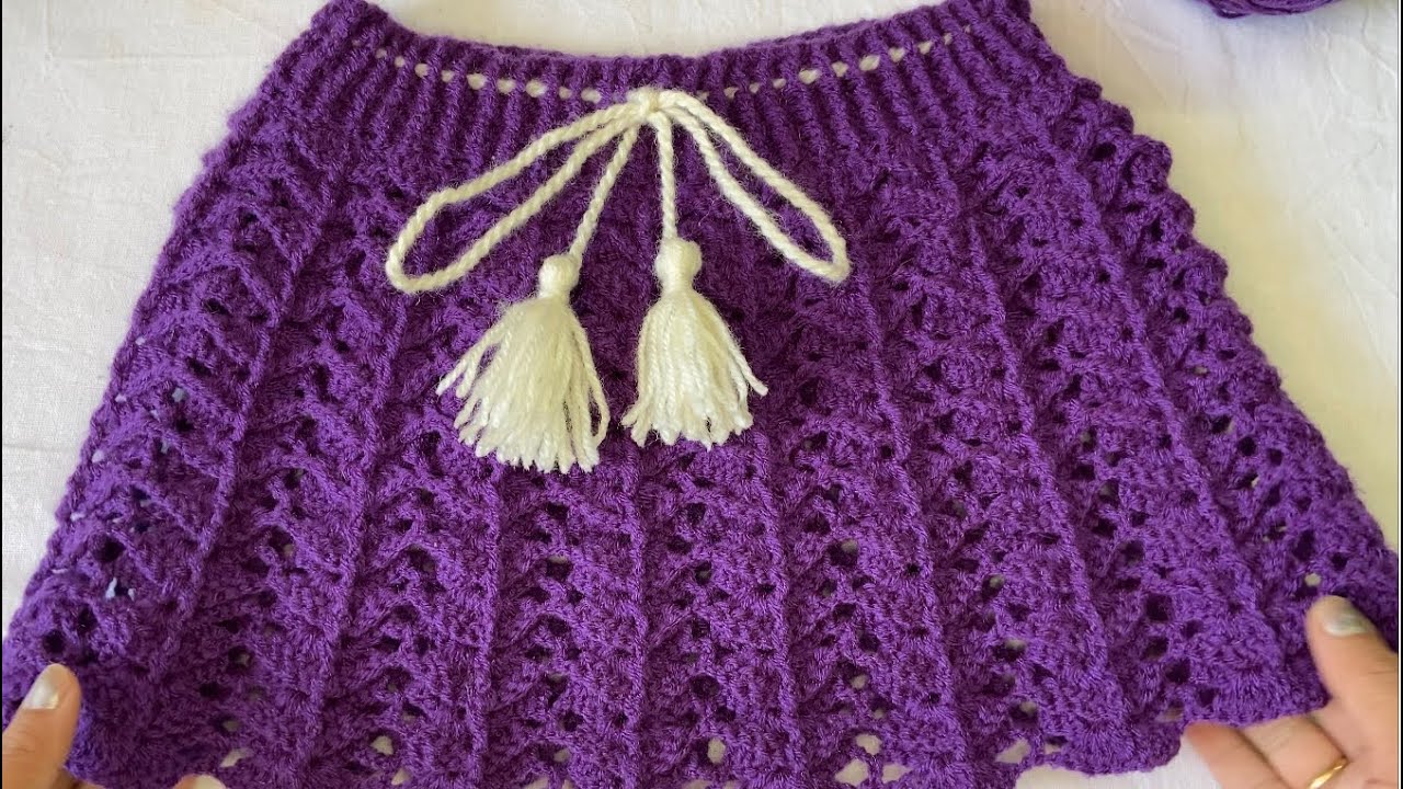 क्रोशिया से ऐसे बनाइए स्कर्ट । beautiful skirt crochet pattern | how to make skirt with crochet