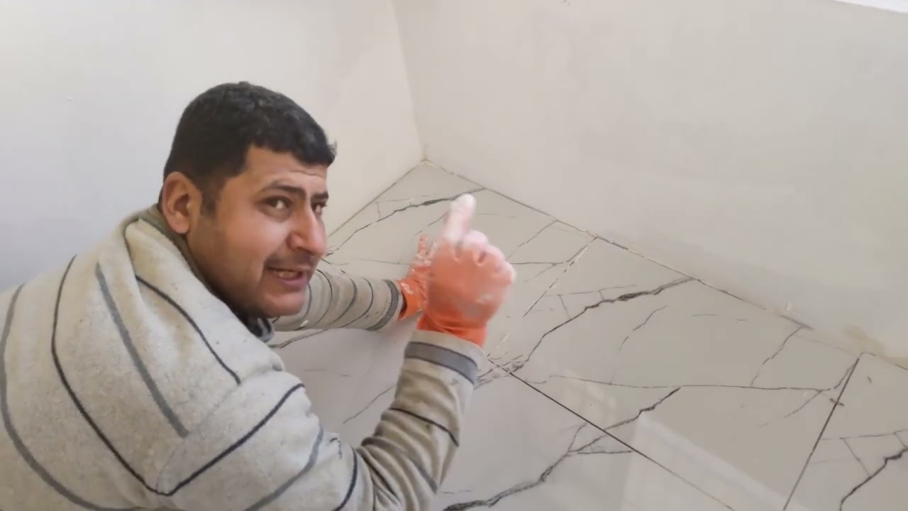 للعمل بغداد 07902195316 تعلم مع جعفر تطبيك بورسلين فوق كاشي موزاييك قديم بلمادة بدون تفليش بلمنصور