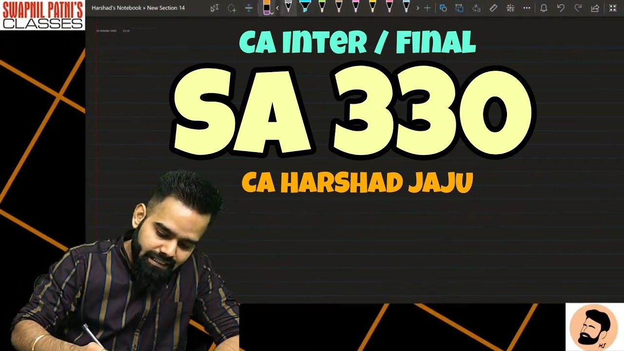SA 330 THE AUDITOR’S RESPONSES TO ASSESSED RISKS || CA FINAL AUDIT || CA HARSHAD JAJU || REVISION