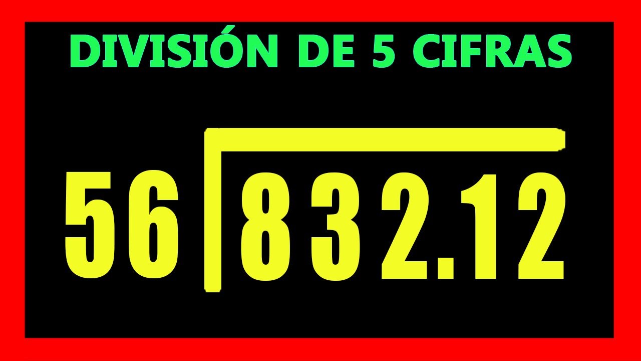 ✅👉 Divisiones de 5 cifras con Punto Decimal