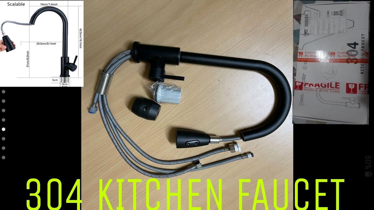 cara pasang paip sinki | 304 KITCHEN FAUCET