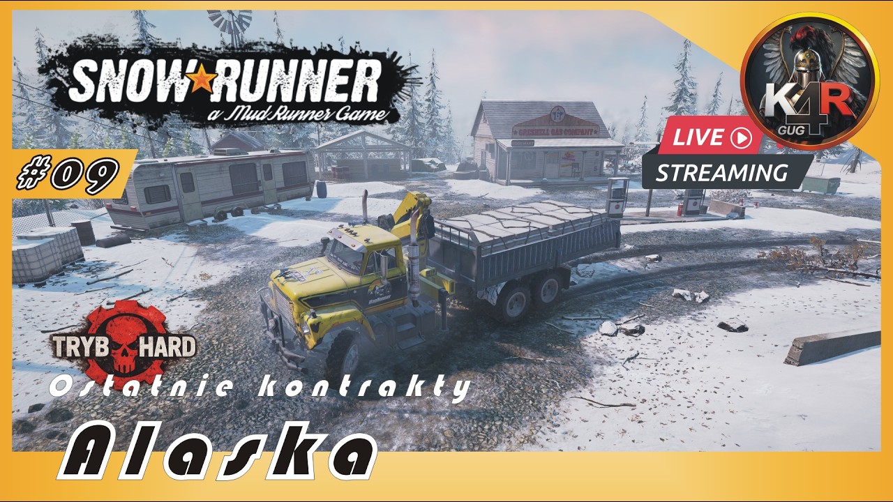 SnowRunner HardMode - Alaska #09 Biała Dolina - coop kontrakty / LiveOn PL #022