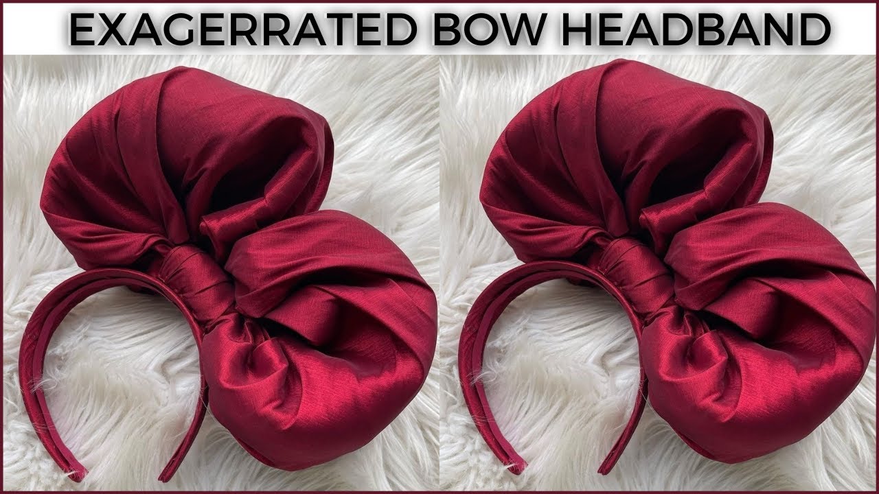 HOW TO MAKE AN ELEGANT HEADBAND | EXAGGERATED BOW HEADBAND WITH BEADING DETAILS | MUST WATCH