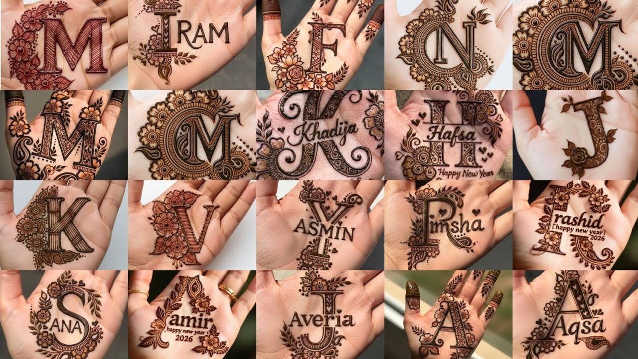 Alphabet A-Z🔥Mehndi Tattoo Design| Letter Mehndi Design| Simple Mehndi Design| Letter Tattoo Design
