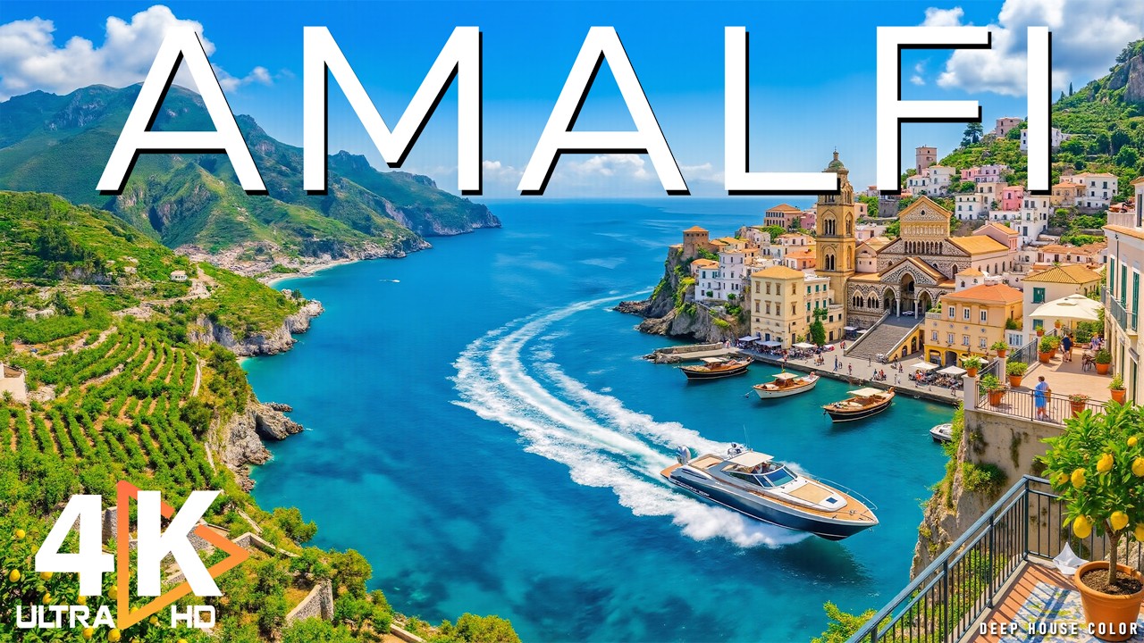 Amalfi Coast 4K Drone Footage 🇮🇹 | Cliffside Villages, Turquoise Sea & Italian Paradise
