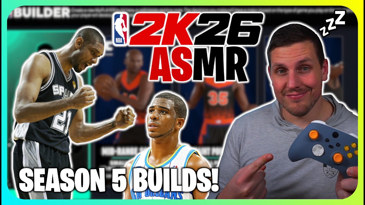 (ASMR) Making New Builds For NBA 2K26 Season 5! (Whispered Controller Sounds)