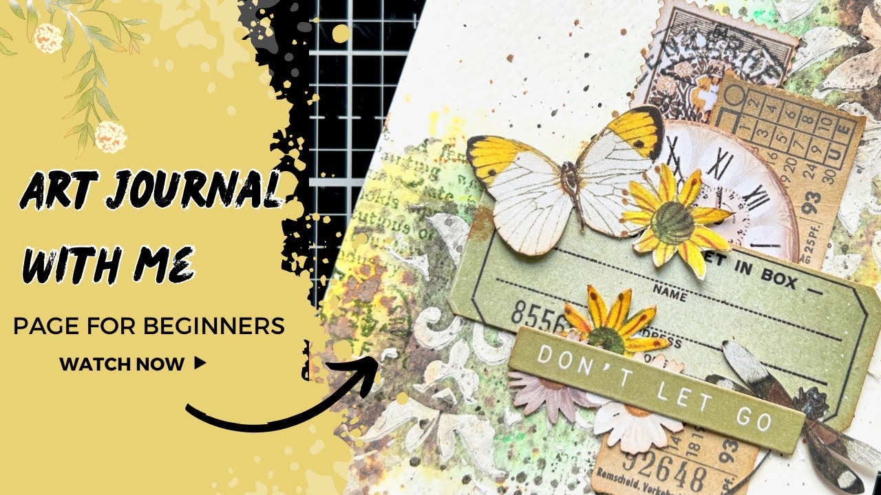 Quick and easy art journal page for beginners