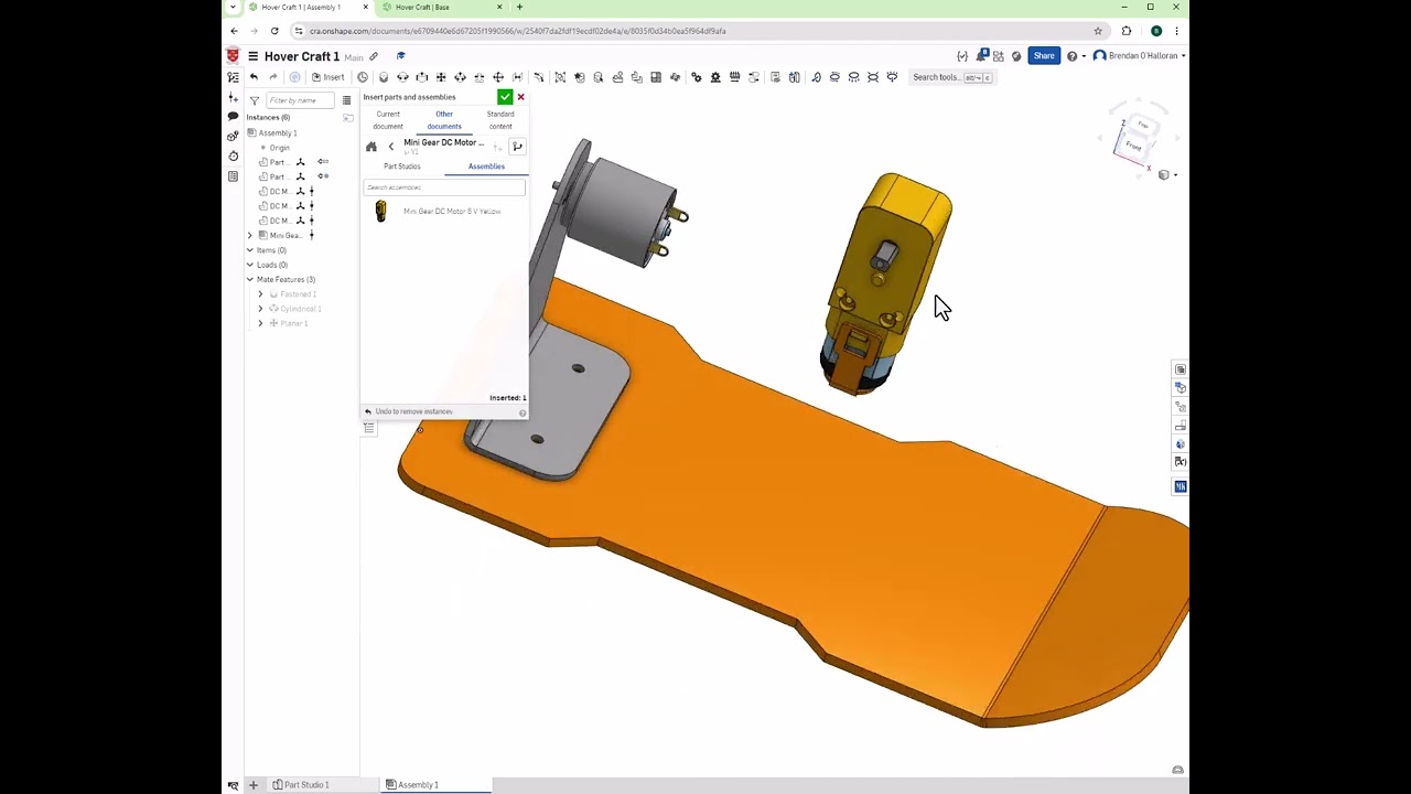 Mounting a motor with Onshape