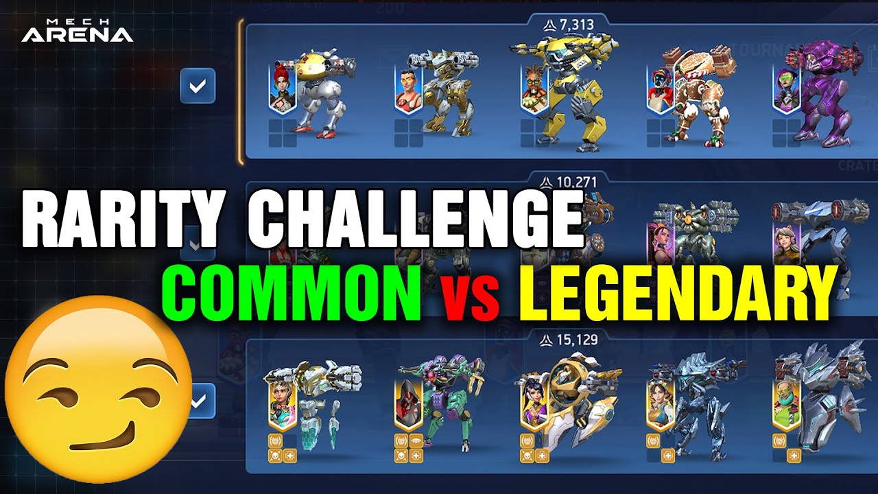 Three Rarities, One Challenge &mdash; Common to Legendary | Mech Arena